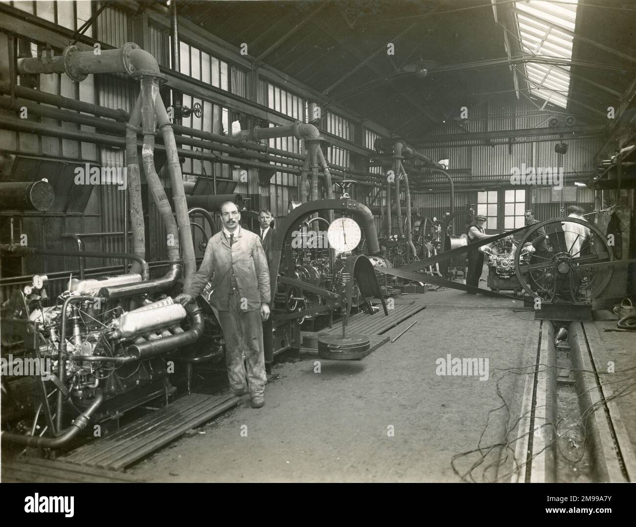 Testhaus in der Napier-Fabrik. Stockfoto