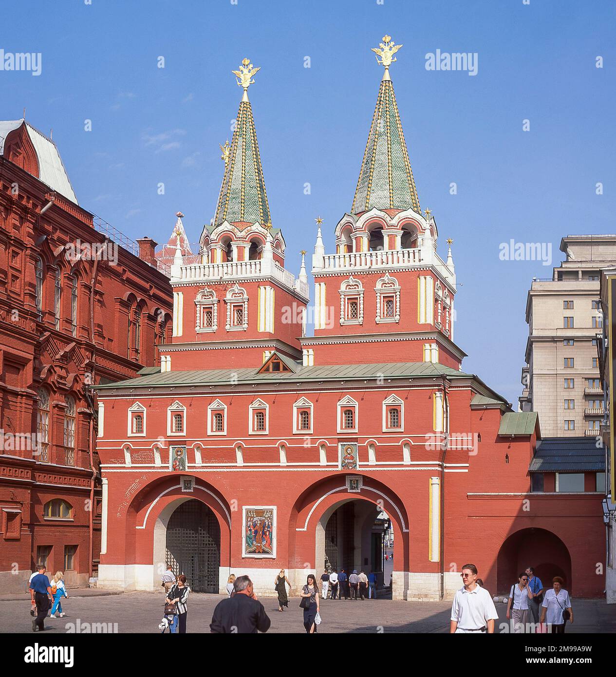 Auferstehungstor, Roter Platz, Moskau, Zentralbezirk, Russland Stockfoto