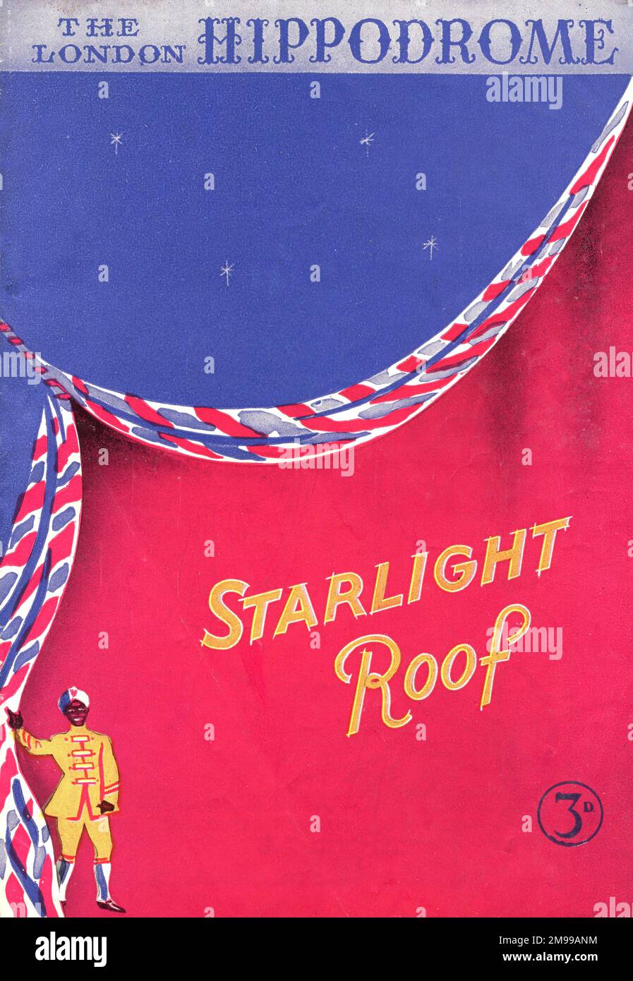 Titelseite eines Londoner Hippodrom-Programms für "Starlight Roof". Stockfoto