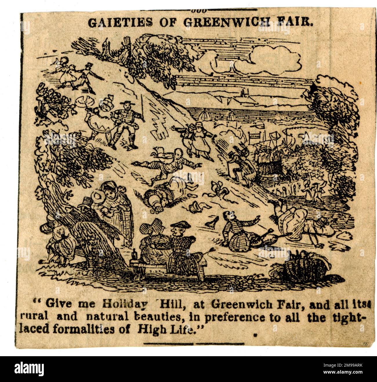 Cartoon, Gaieties von Greenwich Fair. Stockfoto