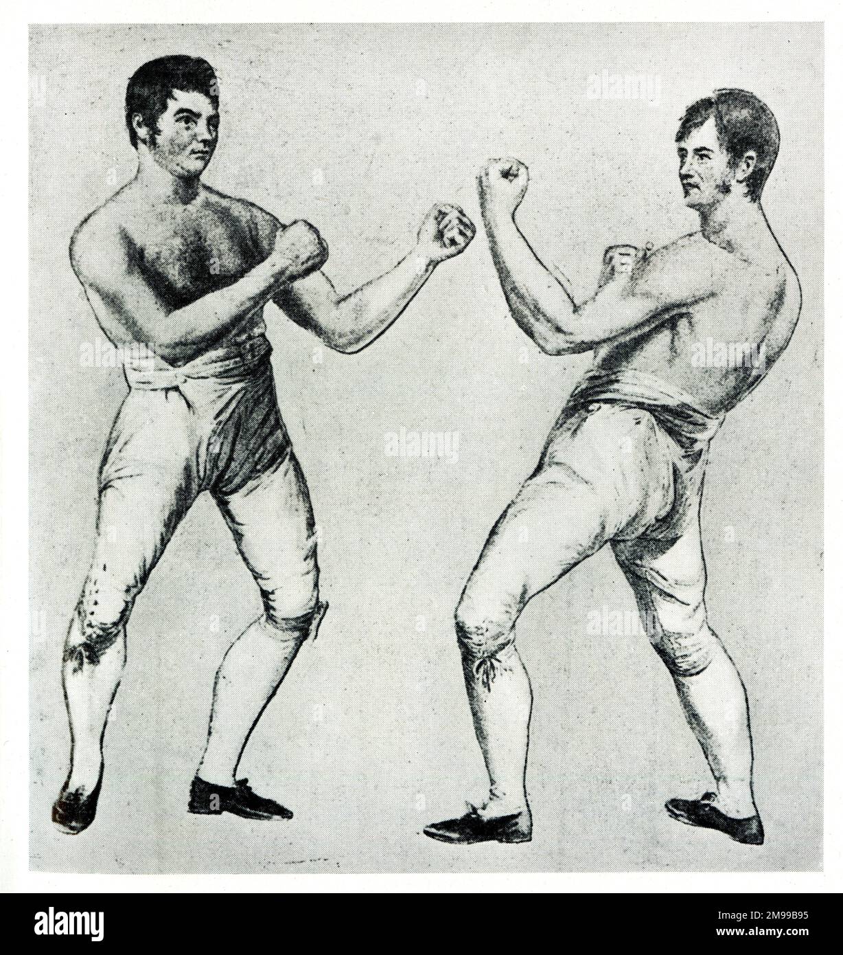 Henry (Hen) Pearce (Spitzname „The Game Chicken“) und John Gully, Boxer. Stockfoto