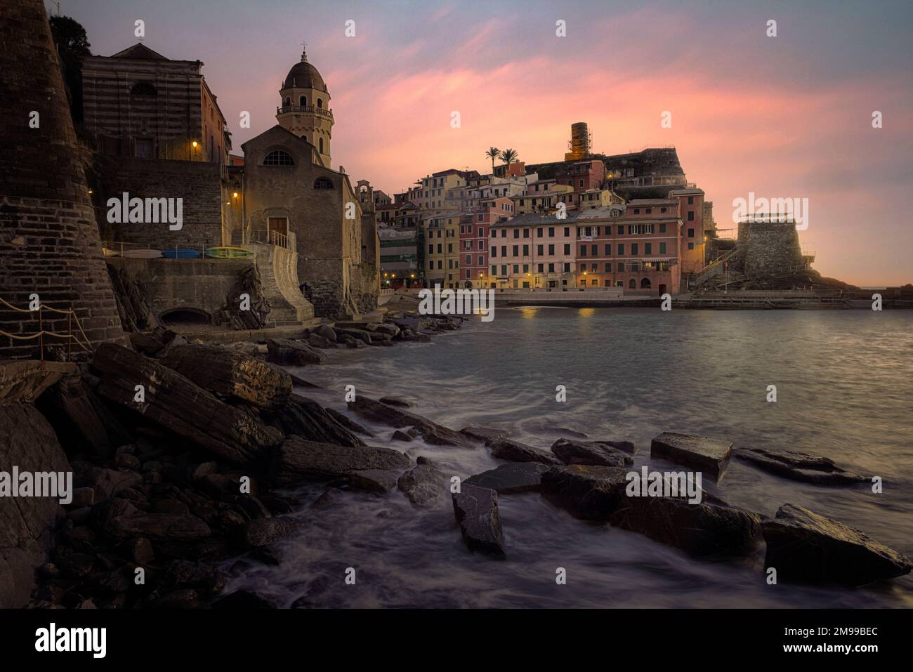 Vernazza, Cinque Terre, Ligurien, Italien Stockfoto