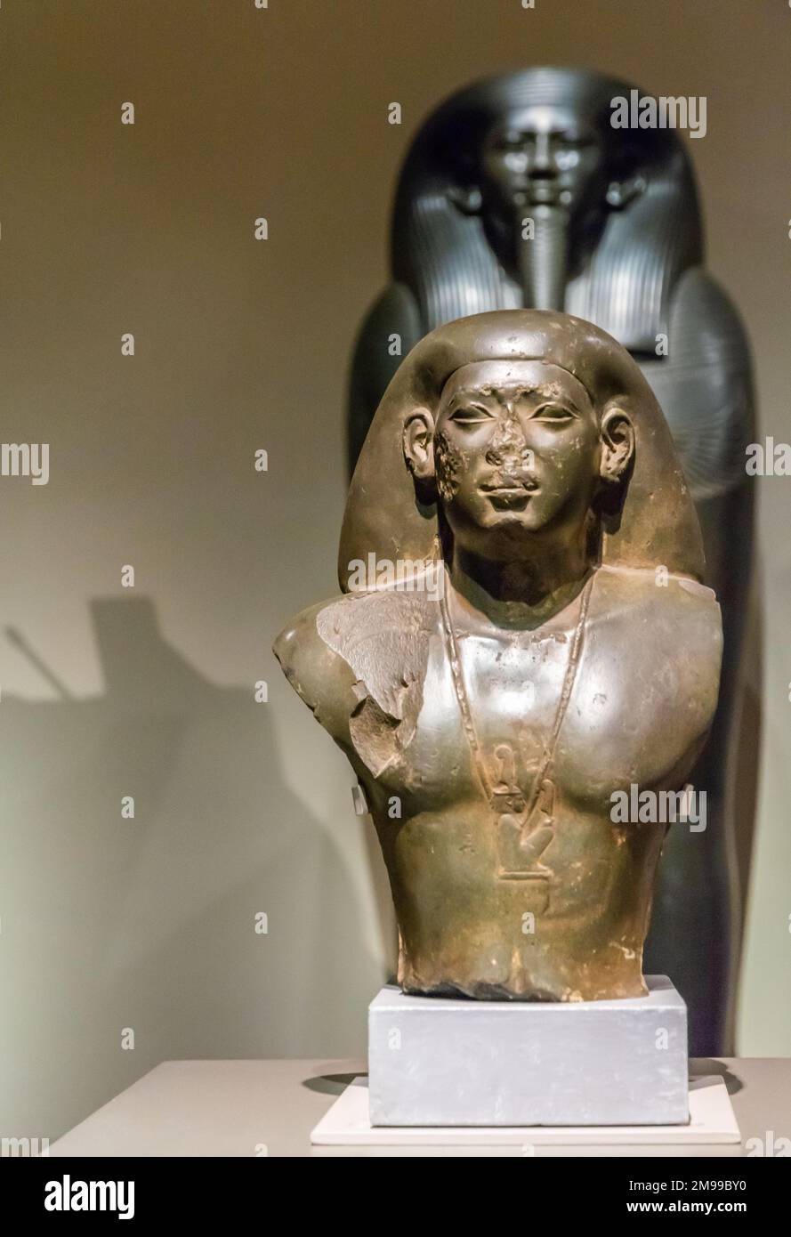 Alte ägyptische Statue - Turin Ägyptisches Museum - Turin, Piemont, Norditalien, Europa Stockfoto