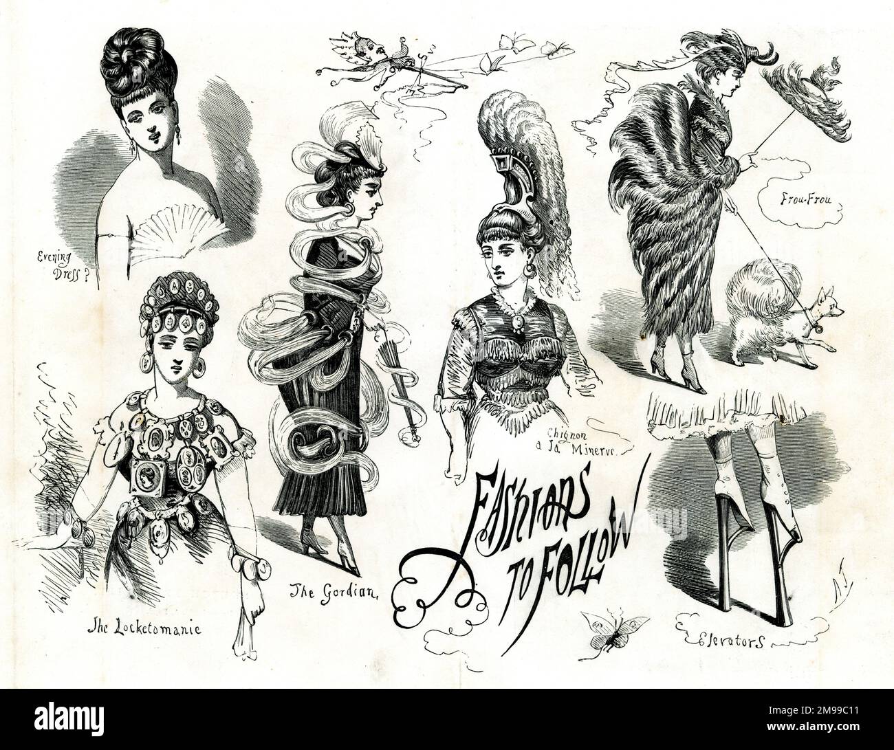 Moden, die man verfolgen kann - Vorhersagen zukünftiger Kostüme. Stockfoto