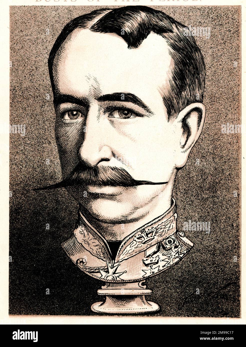 Figaro Cartoon, Büsten der Zeit, Major General Sir Garnet Joseph Wolseley. Stockfoto