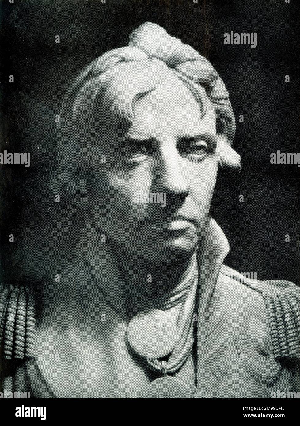 Büste von Vizeadmiral Horatio Nelson (1758-1805) durch John Flaxman. Stockfoto