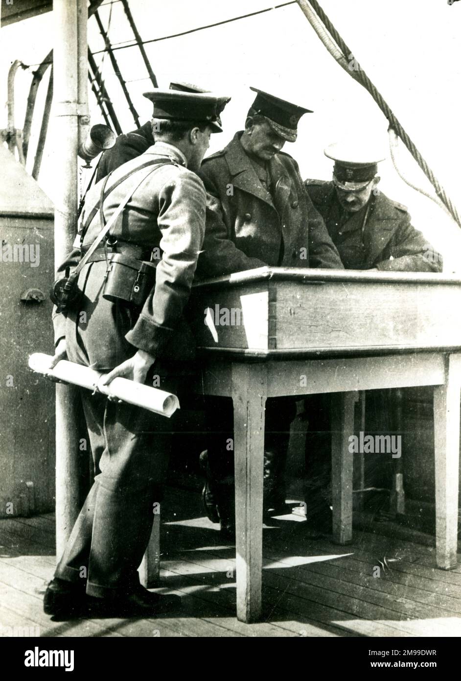 Gemeinsame Befehlshaber General Sir Ian Hamilton (links) und General d'Amade von Frankreich (rechts). Stockfoto