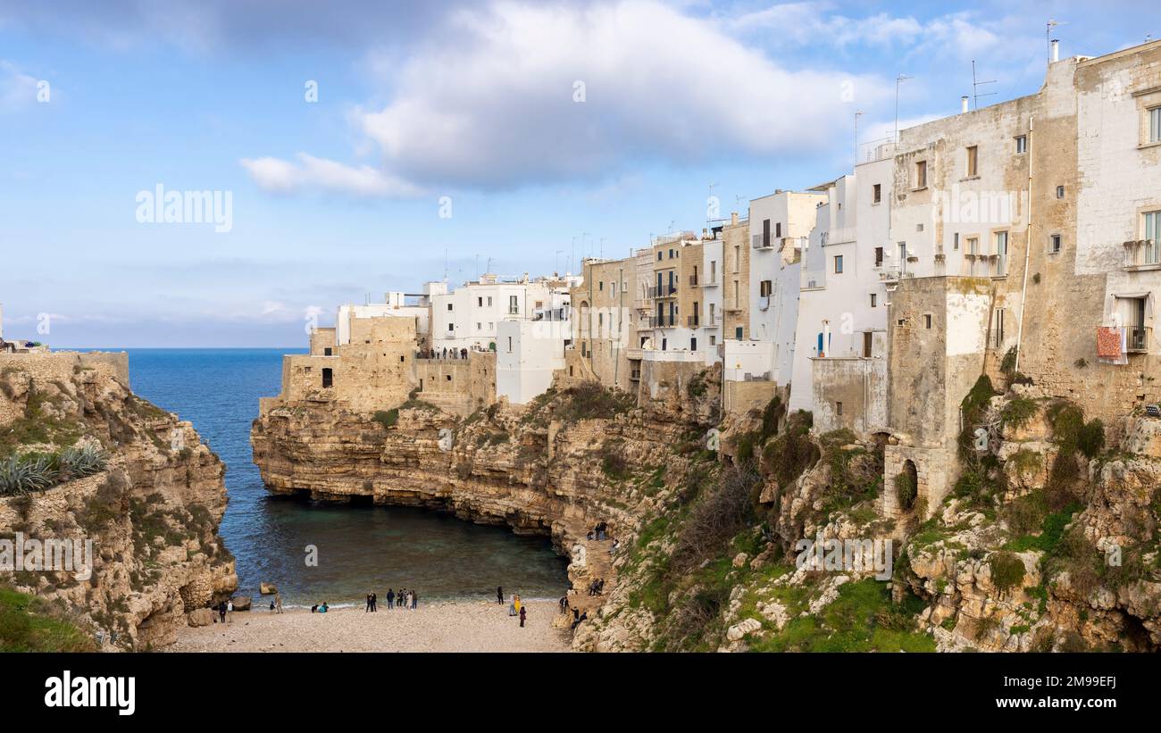 Reisefotografie, Polignano, Apulien, italien Stockfoto