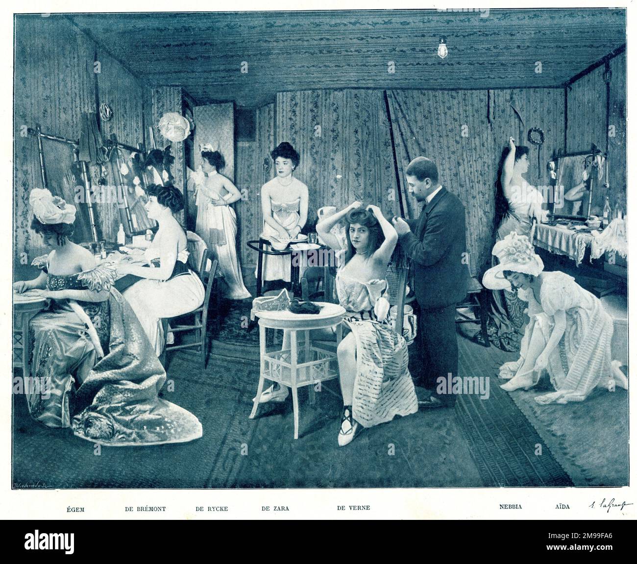 Pariser Theater, Damenumkleidekabine. Stockfoto