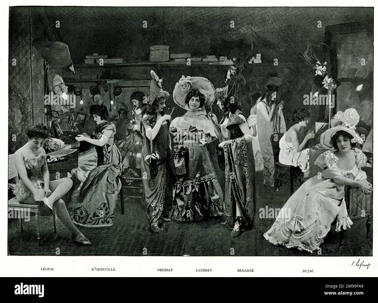 Pariser Theater, Damenumkleidekabine. Stockfoto