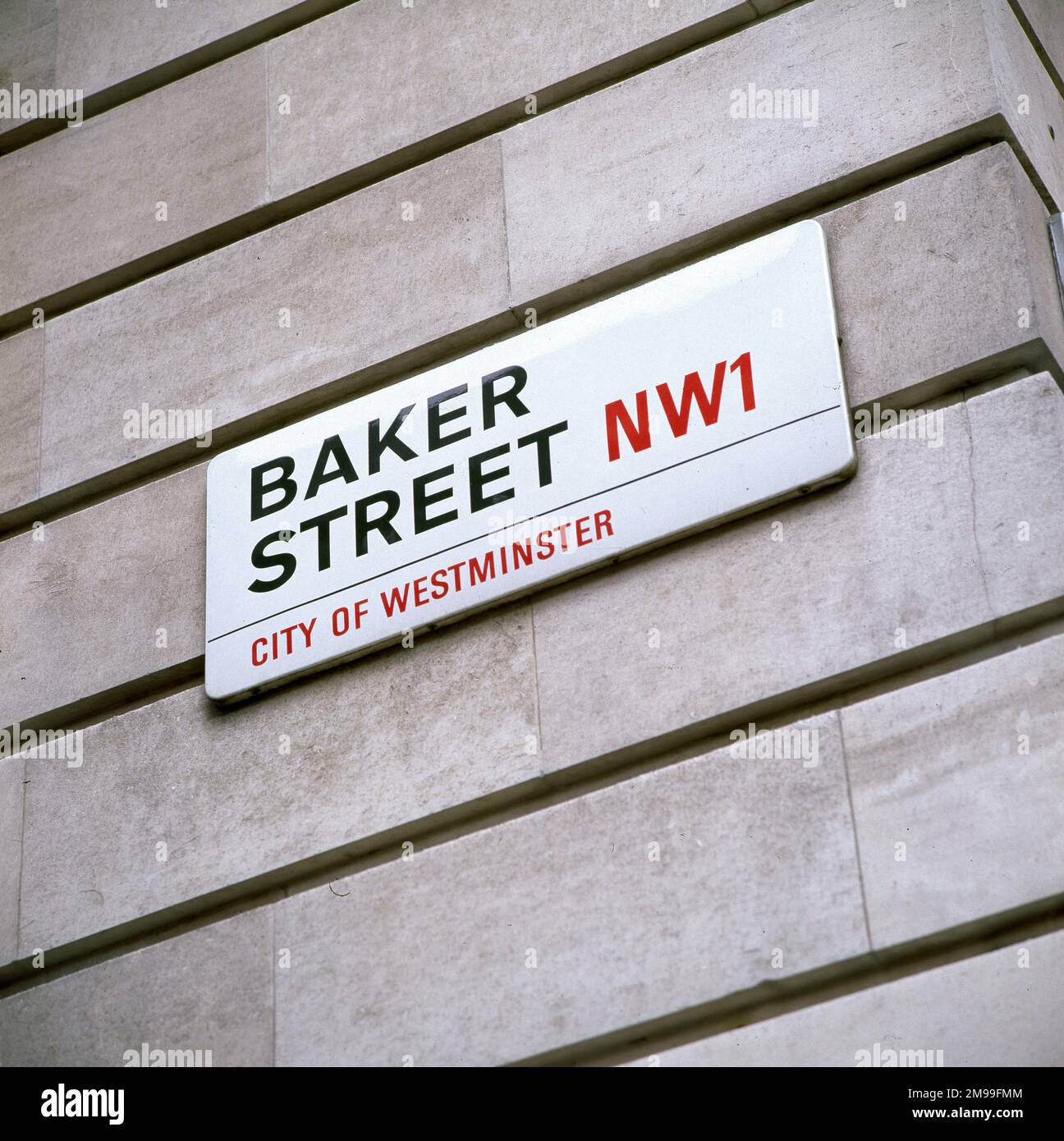 Baker Street, NW1, London - Straßenschild. Stockfoto
