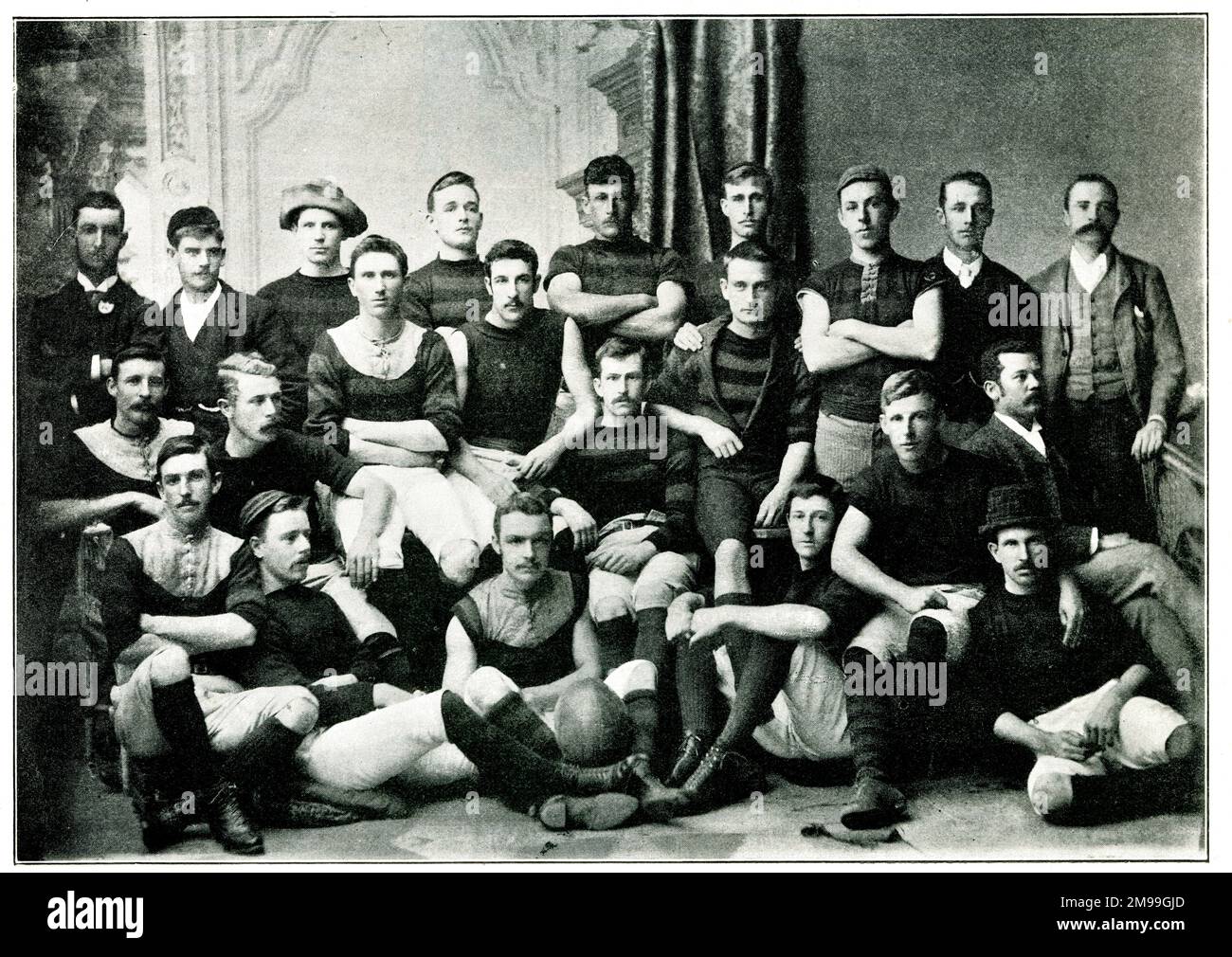Gruppenfoto, Queensland, Australien, Rugby-Team. Stockfoto
