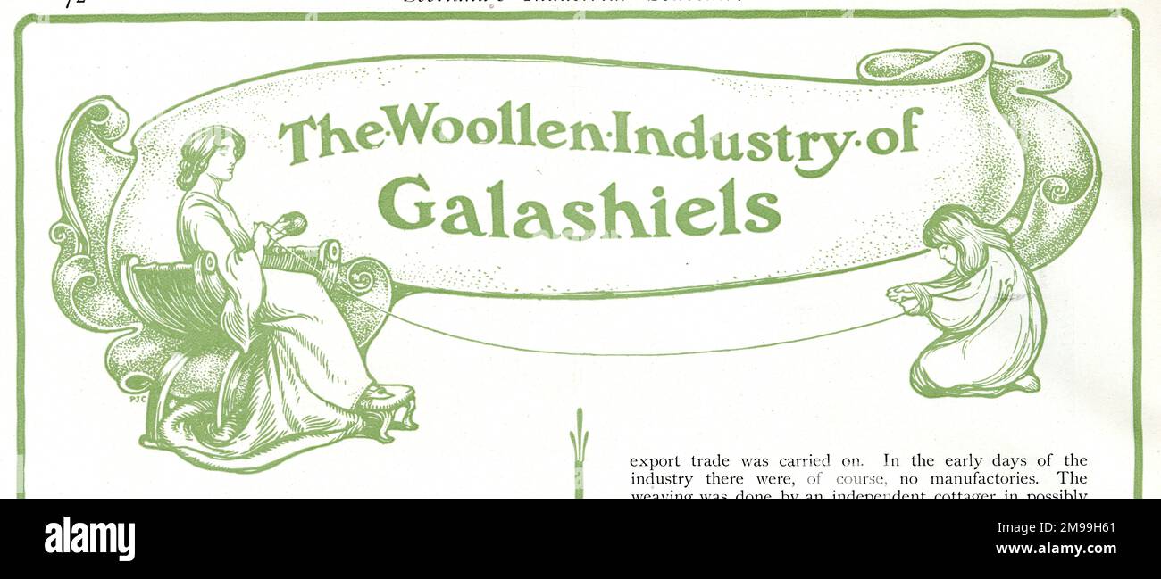 Design, The Woollen Industry of Galashiels, Schottland. Stockfoto