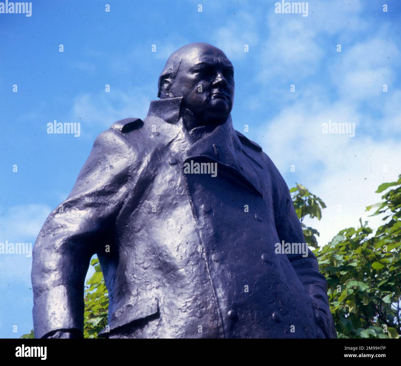 Statue von Winston Churchill - Parliament Square, London Stockfoto