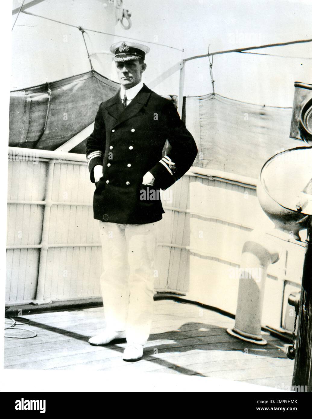 Captain Henry George Kendall vom kanadischen Pazifikliner SS Montrose, beteiligt an der Festnahme des flüchtigen Mörders Dr. Crippen. Stockfoto