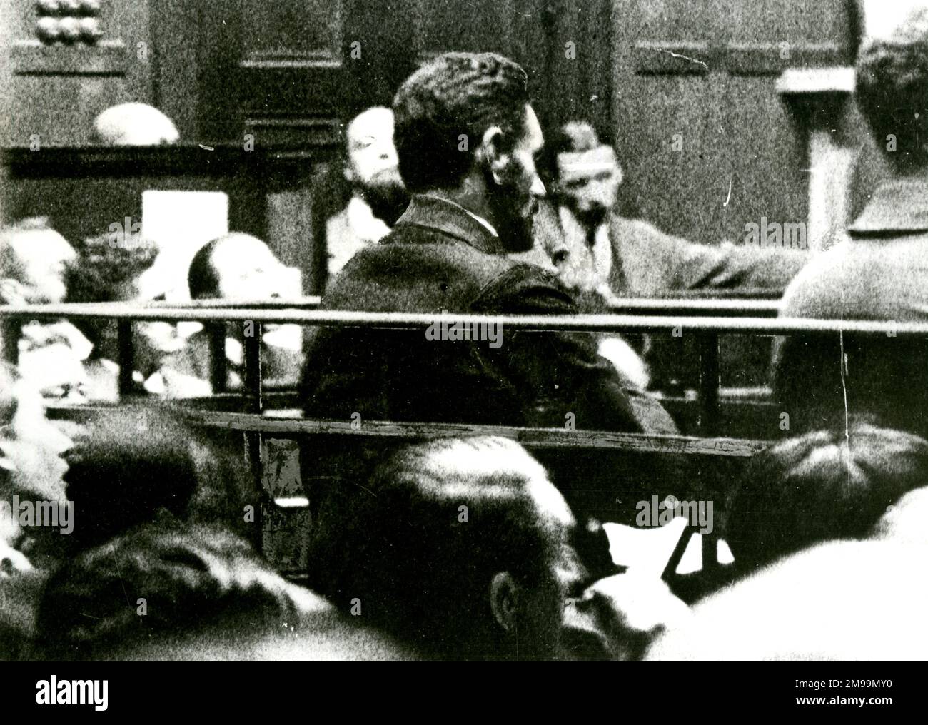 Roger David Casement (1864-1916), Diplomat, humanitärer Aktivist, Dichter, irischer Nationalist und Führer des Osteraufstiegs vom April 1916. Er wurde hier vor Gericht in London gesehen, während seines Prozesses wegen Hochverrats. Stockfoto