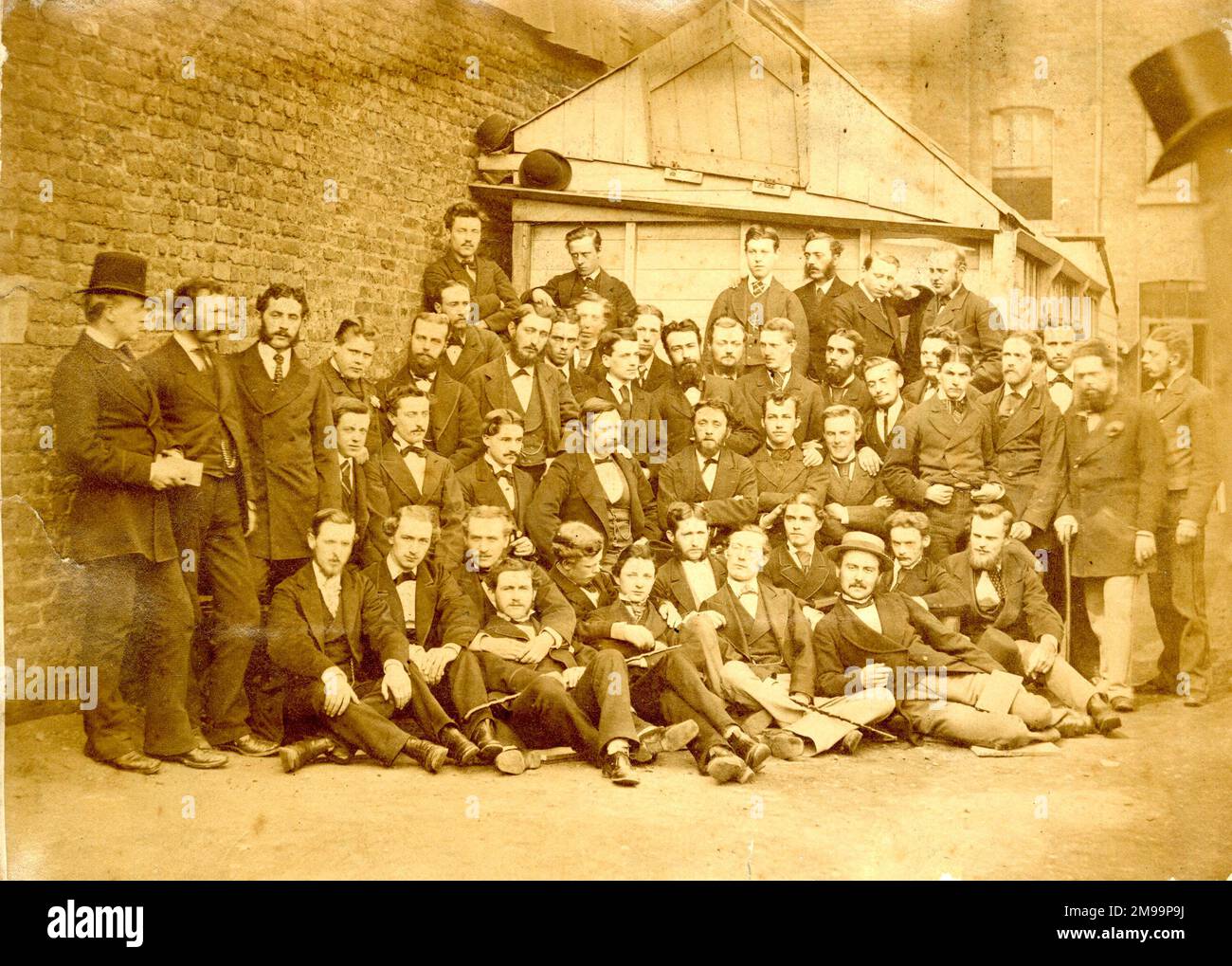 Gruppenfoto von Männern in Liverpool. Stockfoto