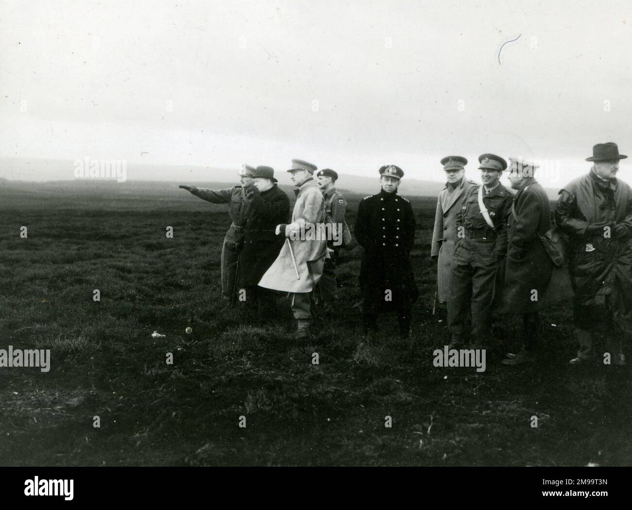 11. Übung der Panzerdivision auf den Yorkshire Moors, an der Winston Churchill während des Zweiten Weltkriegs teilnahm. Stockfoto