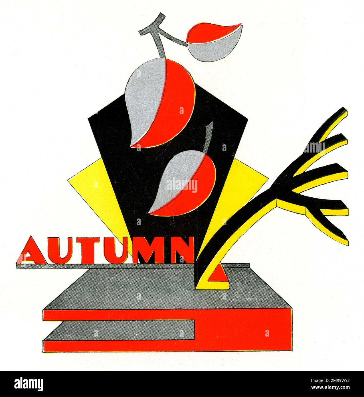 Art déco-Schaufensterdesign, Herbst. Stockfoto