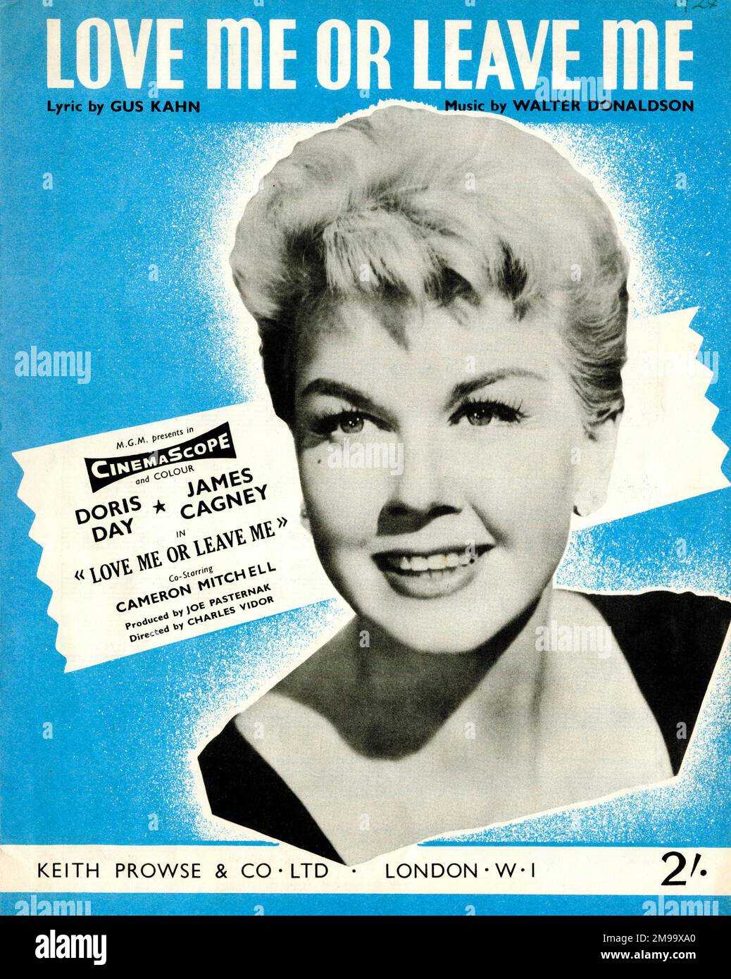 Musiktitel, Love Me or Leave Me, Doris Day, Texte von Gus Kahn, Musik von Walter Donaldson. Stockfoto