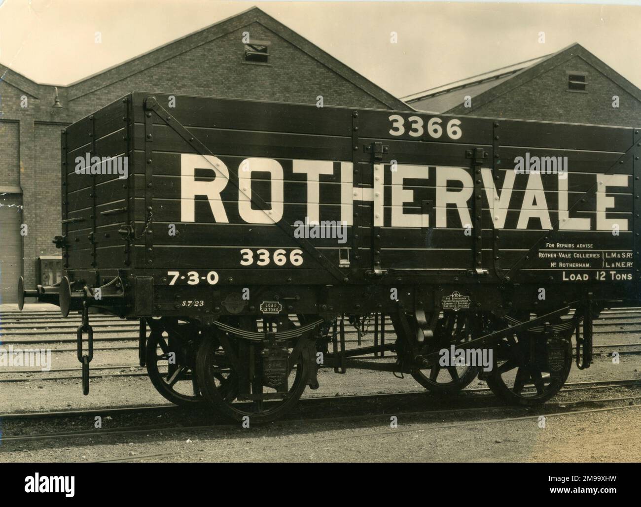 Rother Vale Colleries-Wagen. Stockfoto