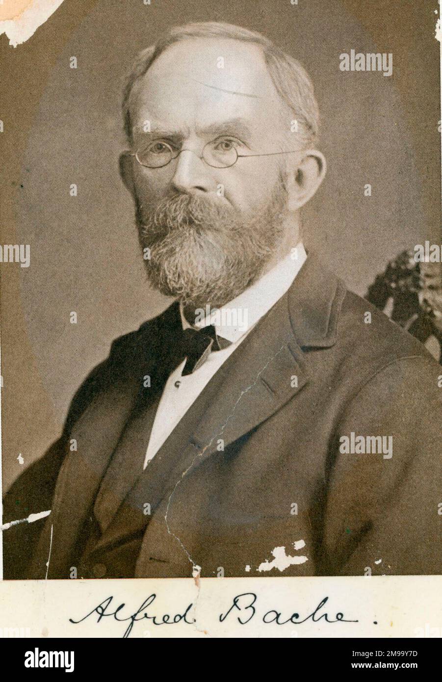 Porträt von Alfred Bache, IMechE-Sekretär, 1884-1897. Stockfoto