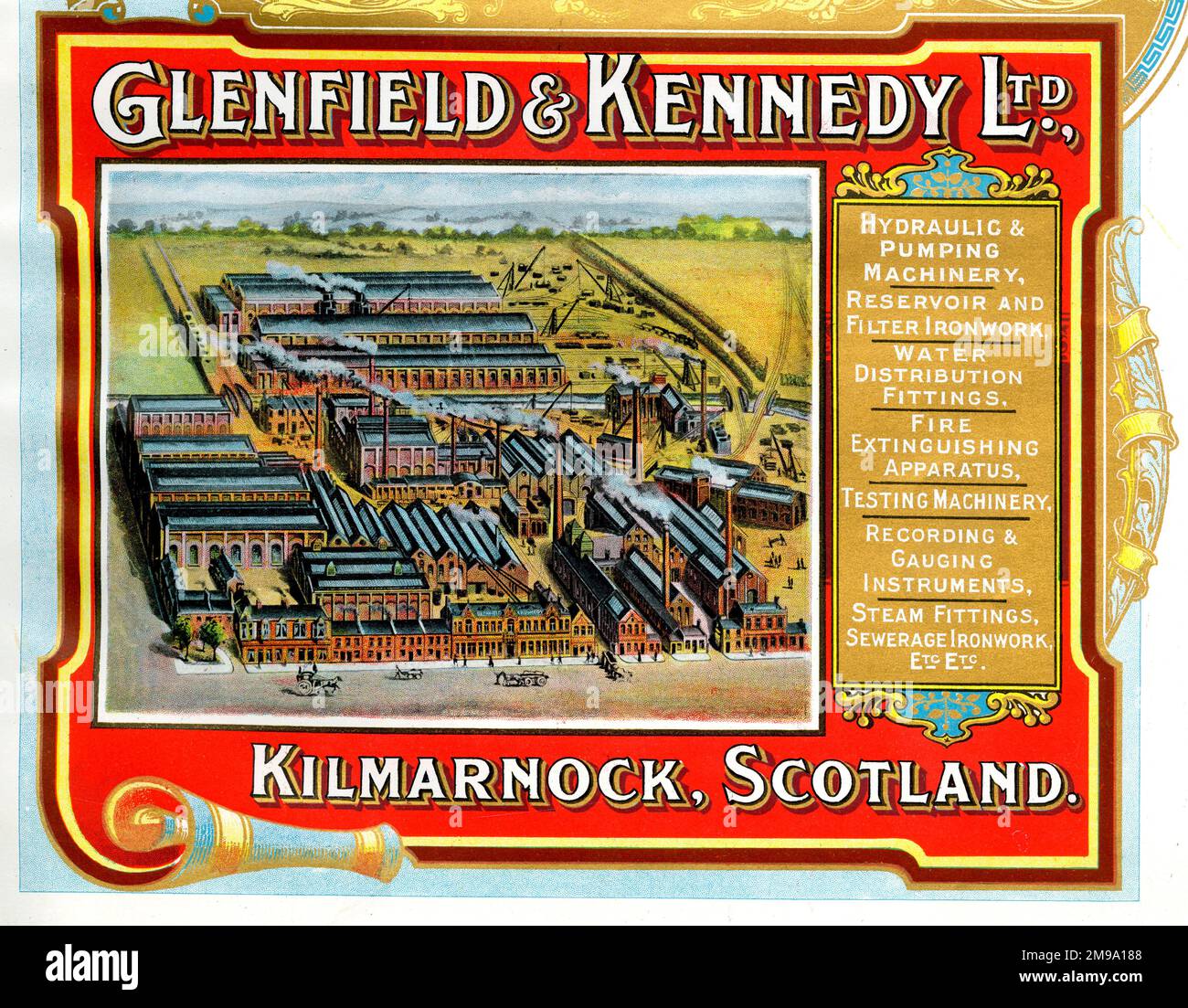 Glenfield und Kennedy, Kilmarnock - Schottlands industrielles Souvenir 1905. Stockfoto