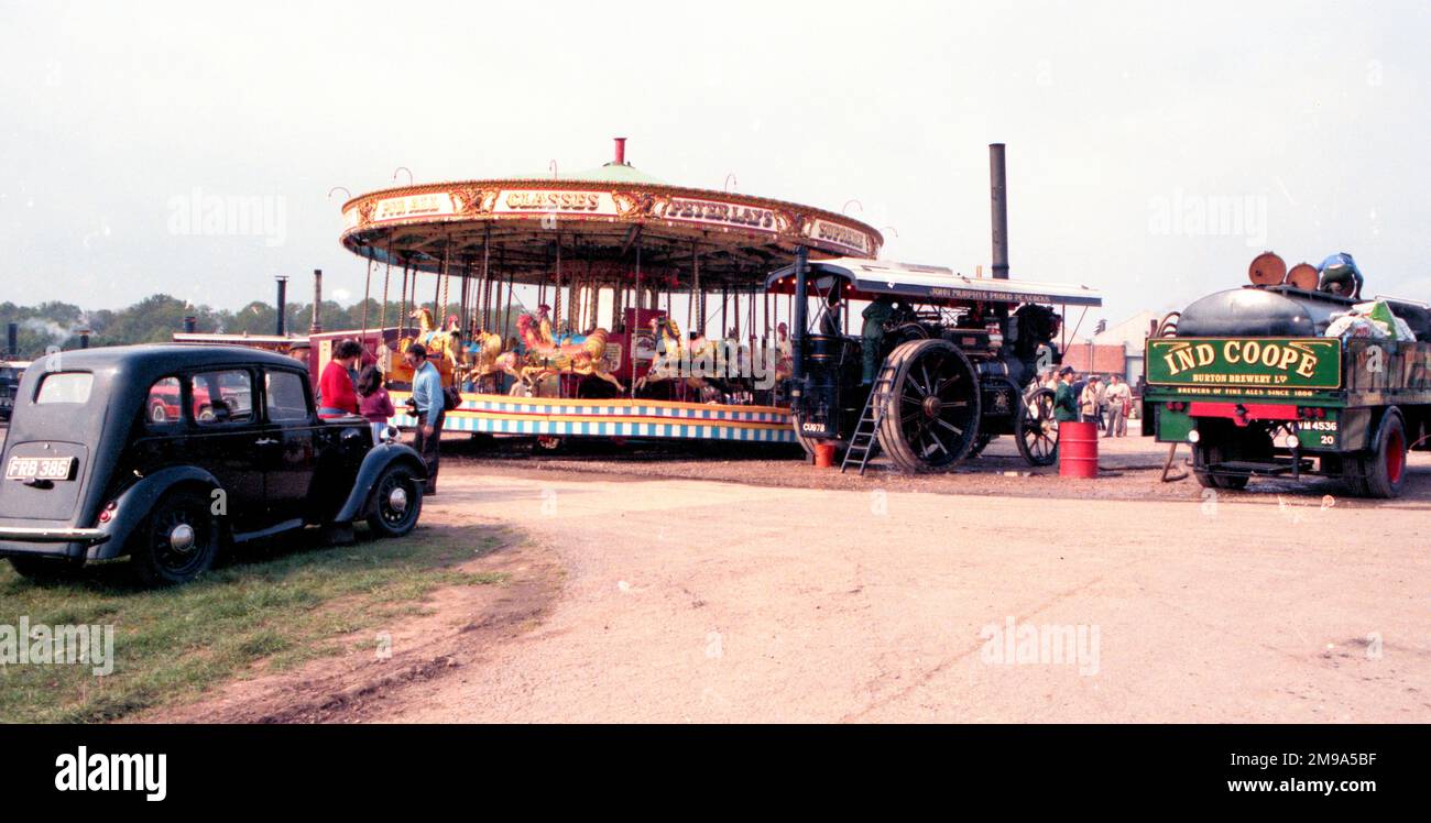 1886 Savage Steam Powered Fun Fair Karussell. Eine 38ft Stockfoto