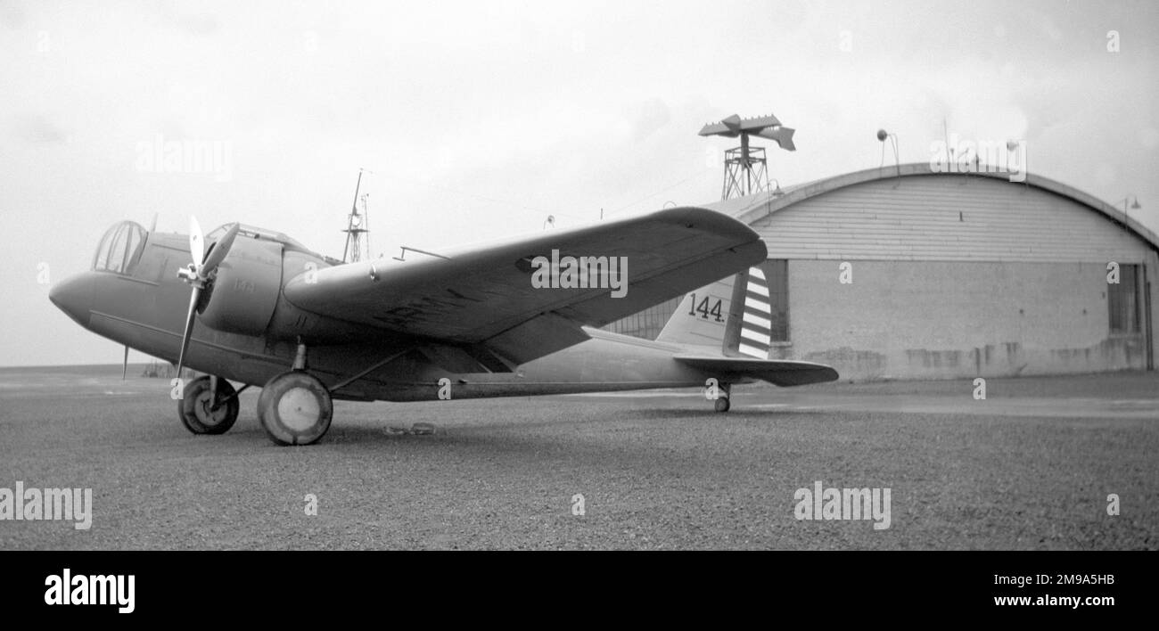 United States Army Air Service - Martin B-10M 33-144. Erbaut als YB-10, umbenannt als B-10A, dann modifiziert auf B-10M Standard, aber zerstört bei einem Absturz bei Slaughter, Nebraska am 18. Juli 1942. Stockfoto