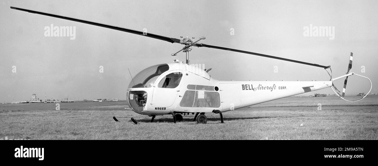 Bell Aircraft Corp Bell 47h-1 N966B (msn 1347), Unternehmen 47h Demonstrator. Es sei darauf hingewiesen, dass es vor der Ausfuhr am 20. Juli 1967 als Bell 47G-2 registriert wurde. Stockfoto