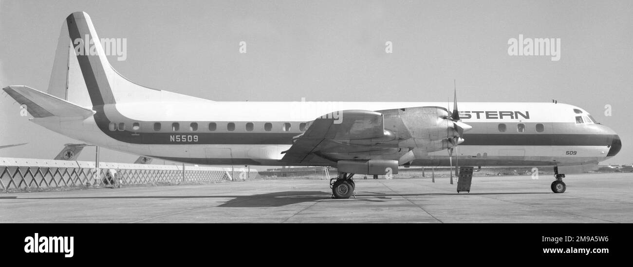 Lockheed L-188 Electra N5509Y (msn 188-1013) von Eastern Airlines. Geliefert im November 1959 und Registrierung am 22. November 1978 storniert Stockfoto