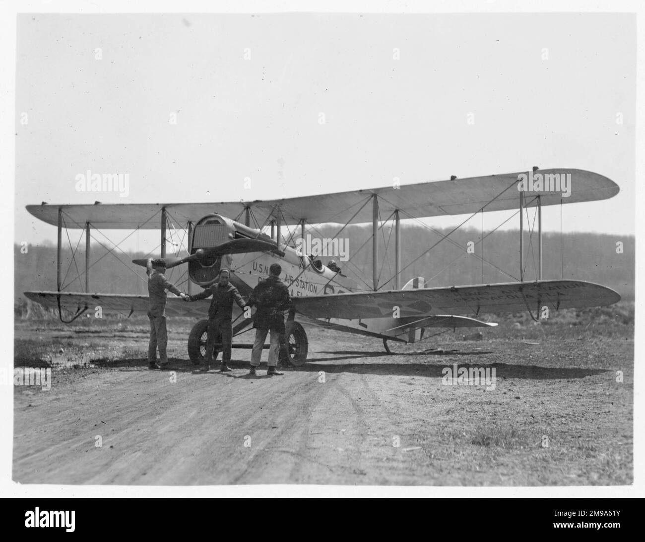 United States Navy - Dayton-Wright DH-4 Trainer vom US Naval Air Station Pensacola in Florida. Stockfoto