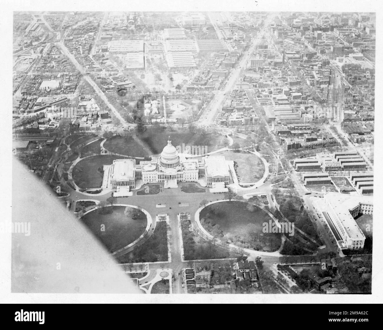 Washington D.C. - Das Kapitol der Vereinigten Staaten aus der Luft Stockfoto