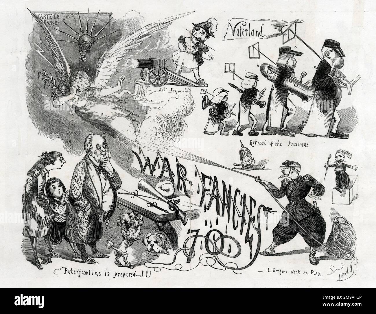 Cartoon, War Fantasies 70 Stockfoto
