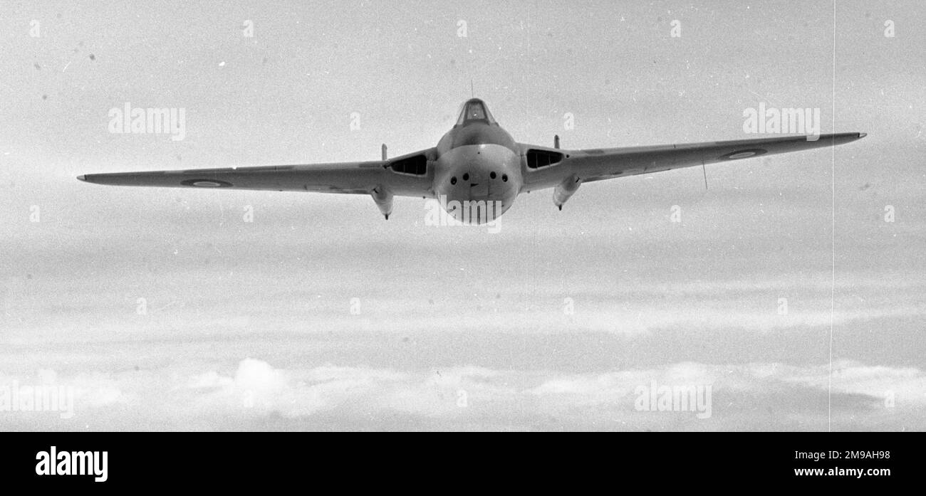 De Havilland DH.100 Vampire F Mk.1 TG/278 (5. Produktion F Mk.1), geflogen von Geoffrey de Havilland Jr., ca. August 1945. Stockfoto