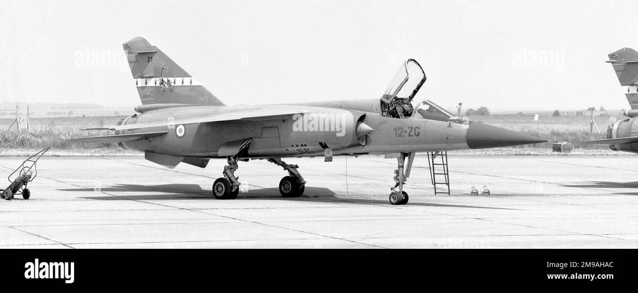 Armee de l'Air - Dassault-Breguet Mirage F.1C 12-ZG (msn 21) von Escadron de Chasse 3/12 'Cornouaille', Base Aerienne Cambrai, am 4. Juni 1978. Stockfoto