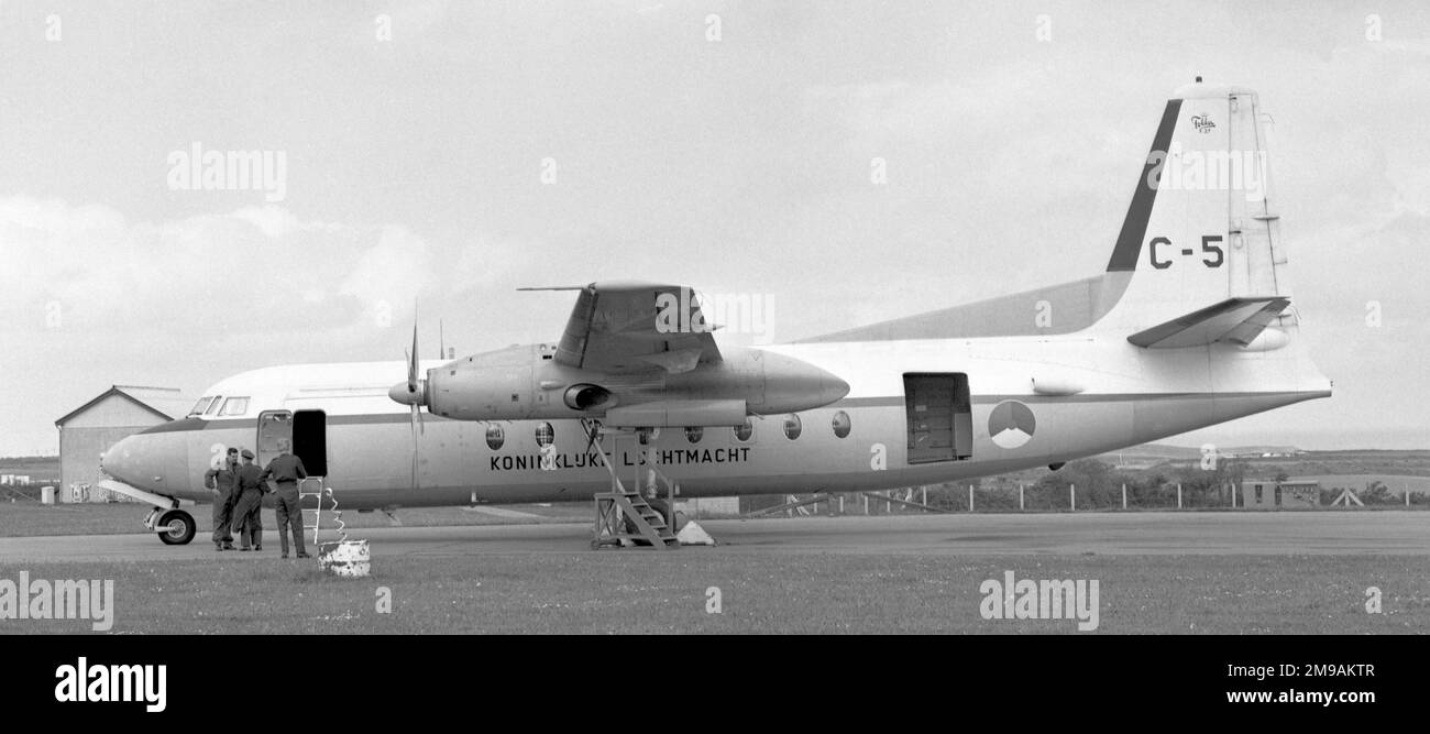 Koninklijke Luchtmacht - Fokker F.27 Troopship C-5, an der RAF St. Mawgan, am 25. Mai 1962. Stockfoto