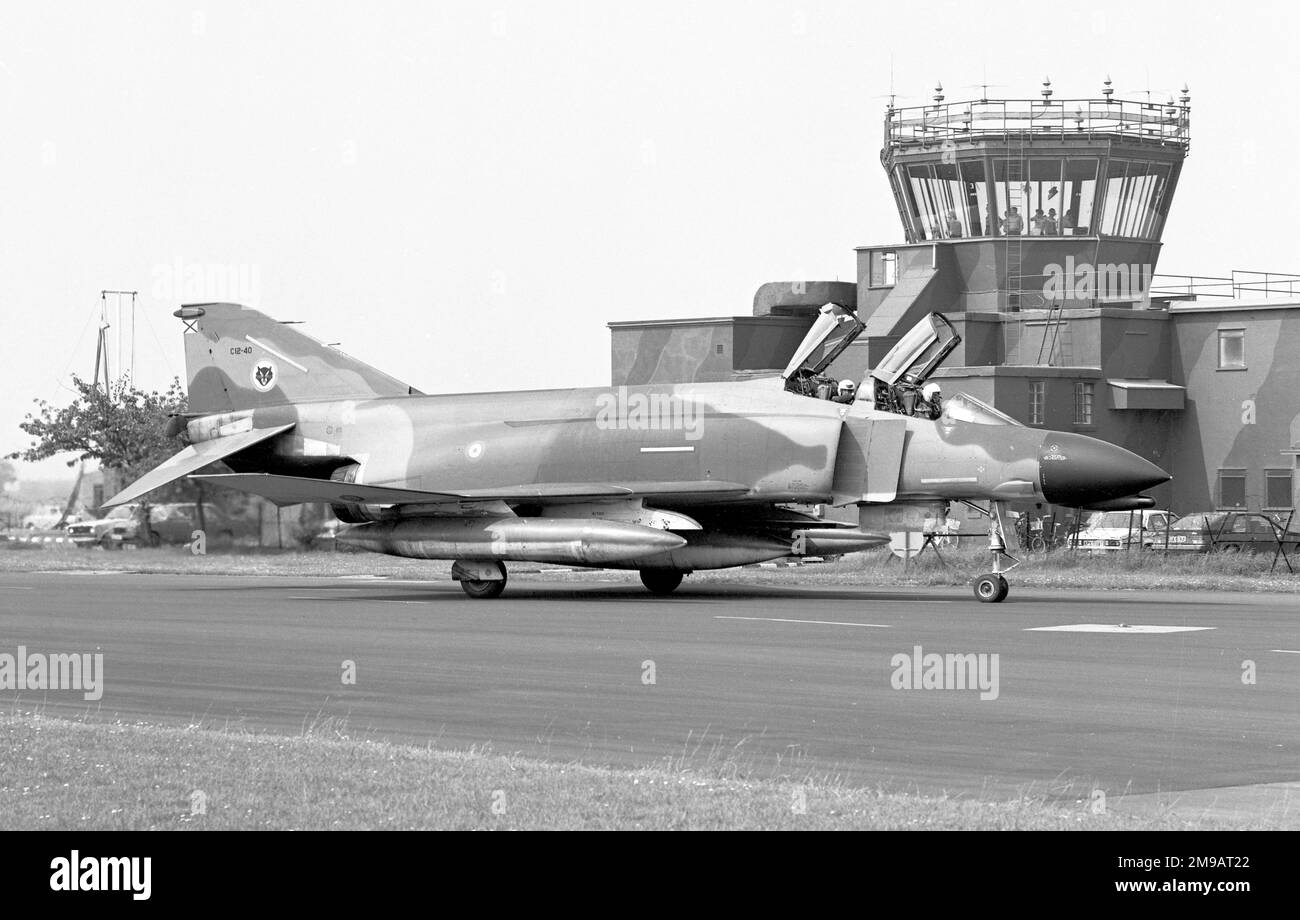 Ejercito del Aire (Spanische Luftwaffe) - McDonnell Douglas F-4C Phantom II C.12-40, von ALA12, Roller bei RAF Wattisham. Stockfoto