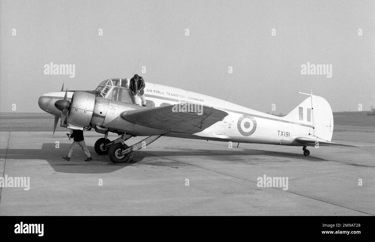 Royal Air Force - Avro Anson C.19 Serie 1 TX191, auf der RAF Bovingdon, Hertfordshire. Stockfoto