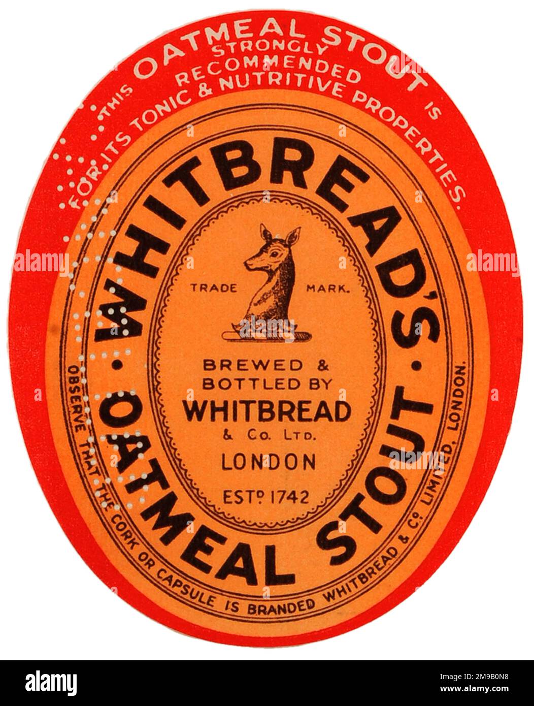 Whitbread's Haferflocken-Stout Stockfoto