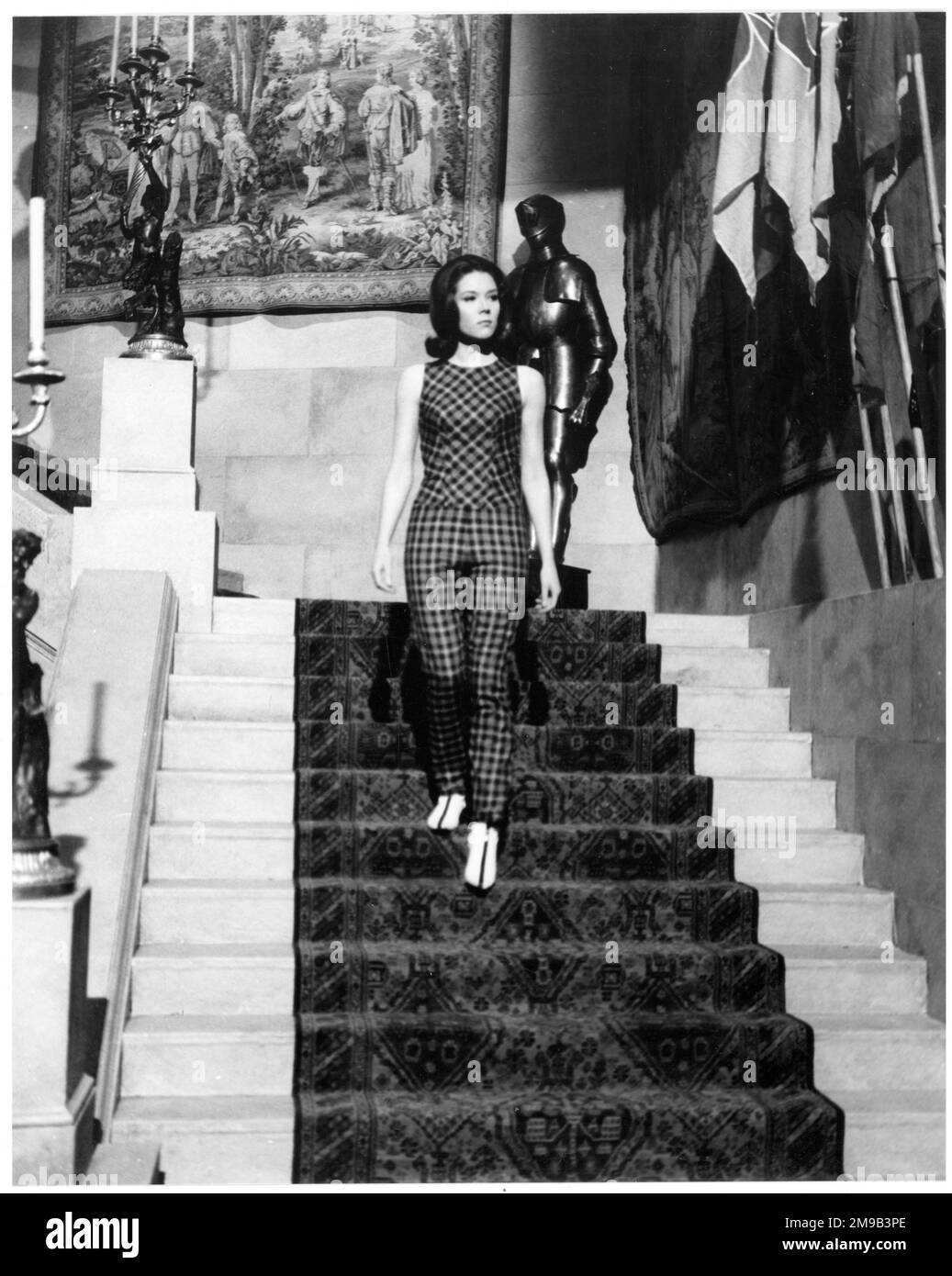 Emma Peel aus der Action-TV-Serie „The Avengers“ (gespielt von Diana Rigg). Stockfoto