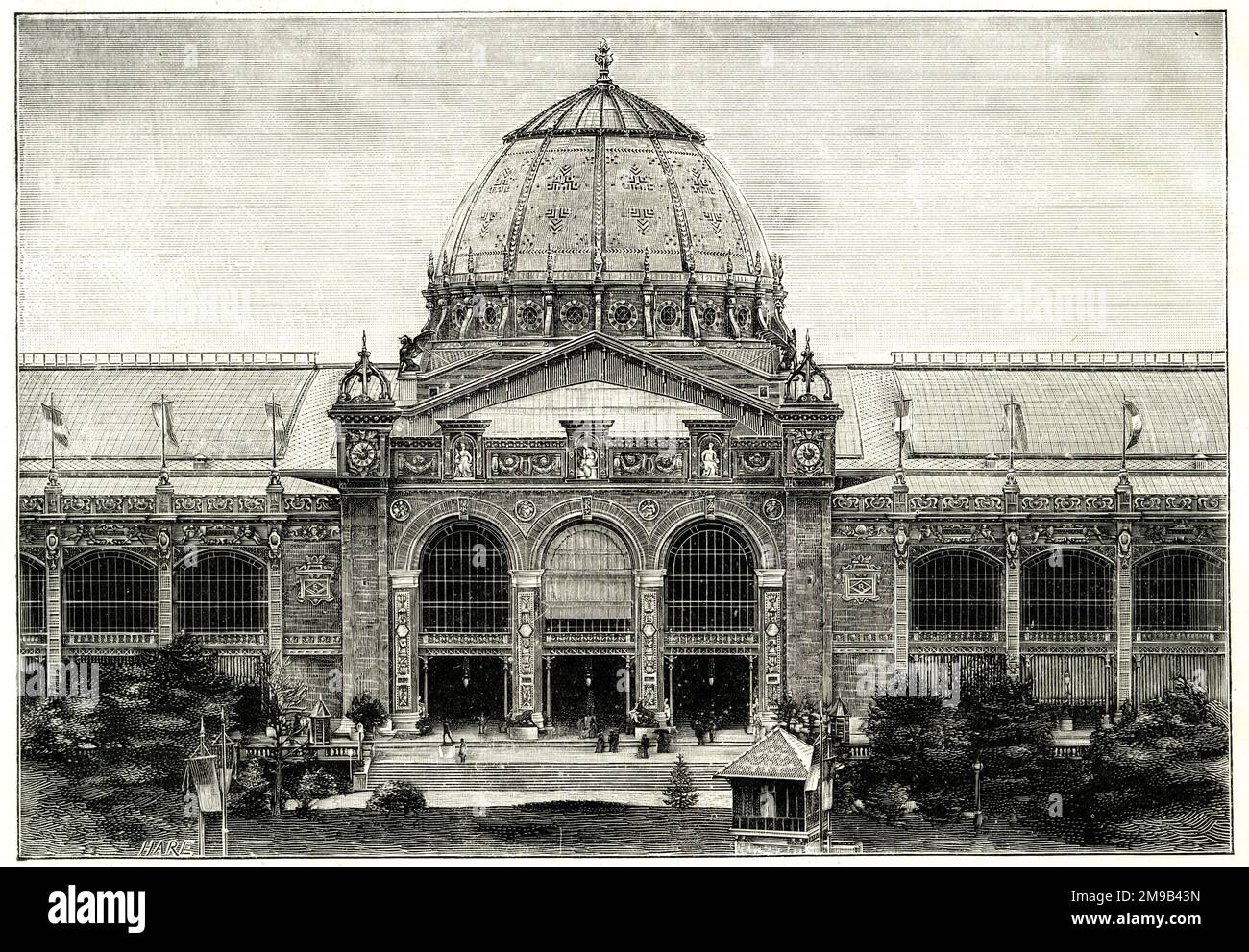 Palace of Fine Arts, Weltausstellung von Paris, 1889 Stockfoto