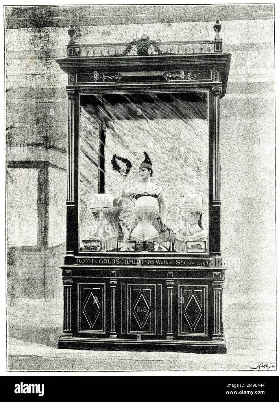 Roth und Goldschmidt Corsets, Weltausstellung von Paris, 1889 Stockfoto
