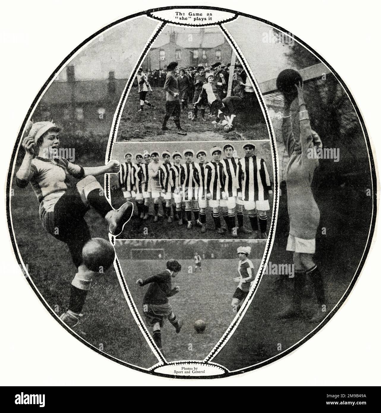 Frauen-Fußballmannschaften in Aktion Stockfoto