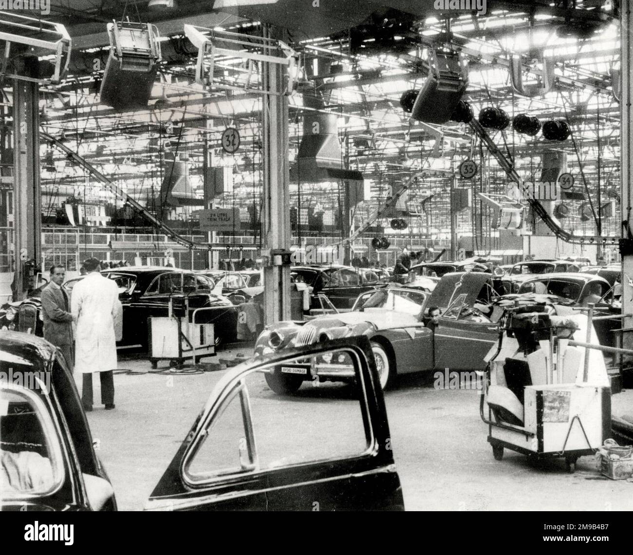 Jaguar Fabrik, Automobil-Montagelinie, Coventry Stockfoto