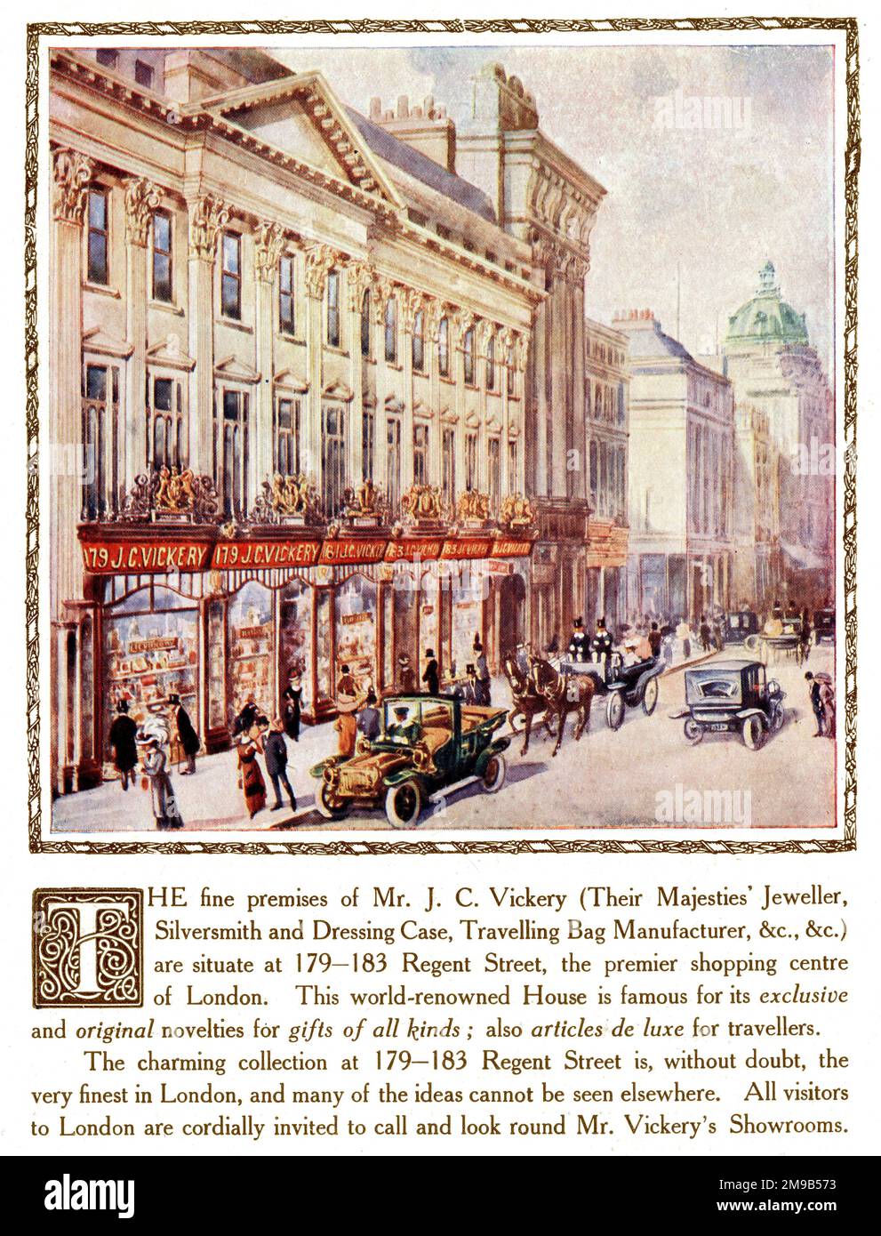 J. C. Vickery, Jeweller und Silversmith, Regent Street, London Stockfoto
