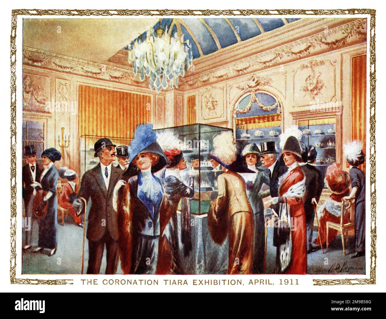 Die Krönung Tiara Ausstellung in Cartier's, New Bond Street, London, April 1911 Stockfoto