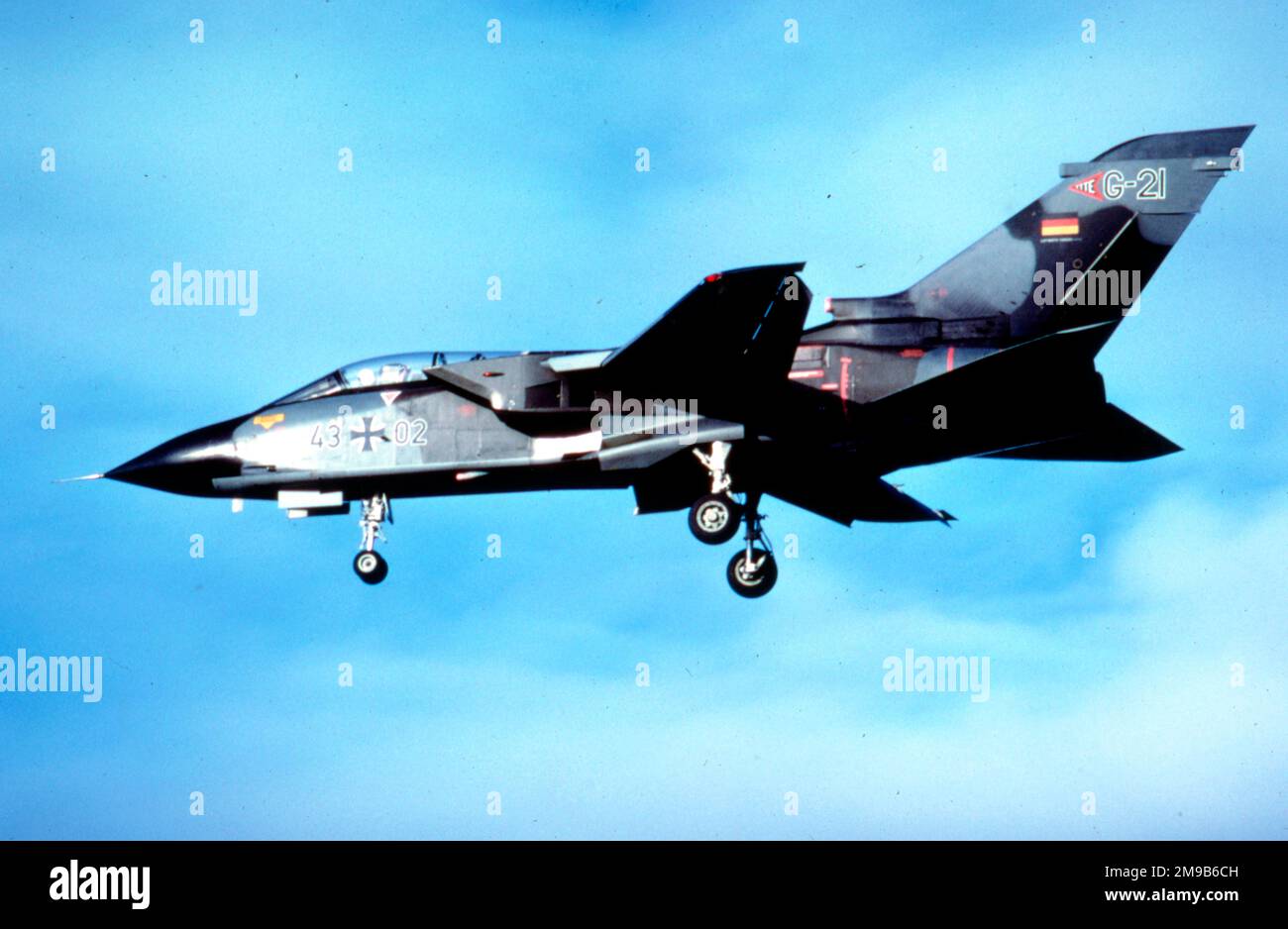 Luftwaffe - Panavia Tornado IDs/T 43+02 (msn 525/GS071/4106, Rufzeichen G-21), auf die Tri-National Tornado Training Establishment. Stockfoto