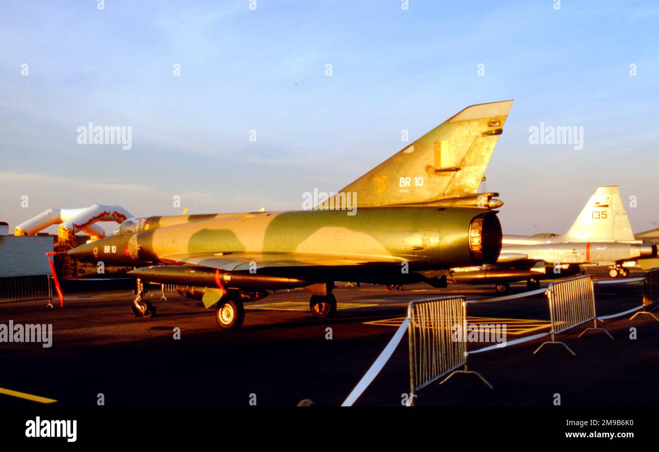Force aerienne Belge - Dassault Mirage 5BR BR10 (msn 310), 42 Smaldeel. (Force Aerienne Belge - Belgische Luchtmacht - Belgische Luftwaffe). Stockfoto