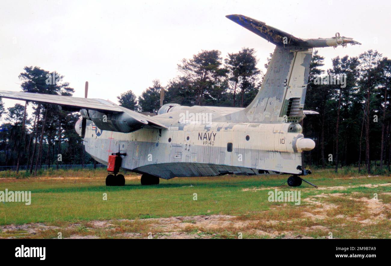 Martin SP-5B Marlin 135533, in offenem Lagerraum am Patuxent River Naval Air Station, für das Smithsonian National Air Museum Stockfoto